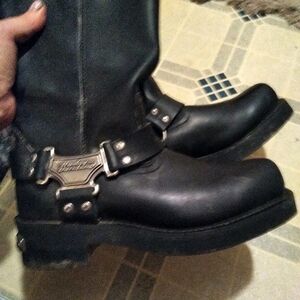 Harley-Davidson Black Harness Boots Steel Toed